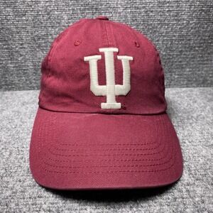 Indiana Hoosiers Hat Cap Strap Back Mens Red White NCAA Basketball College